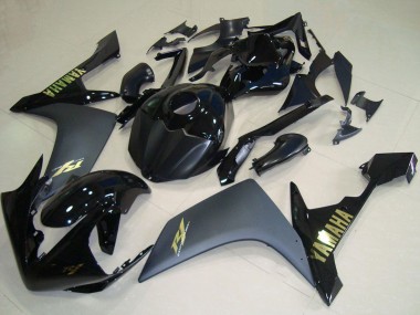 Purchase 2007-2008 Yamaha YZF R1 Motorcycle Fairings - Glossy Black Matte Black Gold Canada
