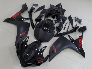 Purchase 2007-2008 Yamaha YZF R1 Motorcycle Fairings - Glossy Black Matte Black Red Canada