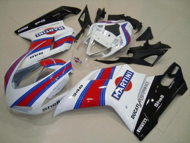 Purchase 2007-2014 Ducati 848 Motorcycle Fairings - White Red Green Glossy Black Martini Canada