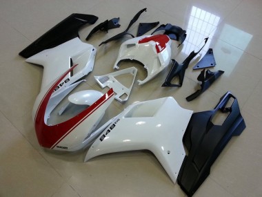 Purchase 2007-2014 Ducati 848 Motorcycle Fairings - White Red Matte Black Canada