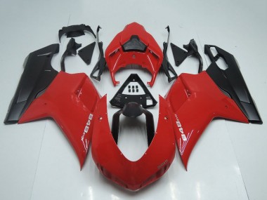 Purchase 2007-2014 Ducati 848 Motorcycle Fairings - Red Matte Black OEM Style Canada