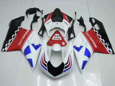 Purchase 2007-2014 Ducati 848 1098 1198 Motorcycle Fairings - White Red Blue Glossy Black Corse Canada