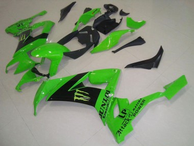 Purchase 2008-2010 Kawasaki ZX10R Motorcycle Fairings - Green Black Monster Dunlop Canada