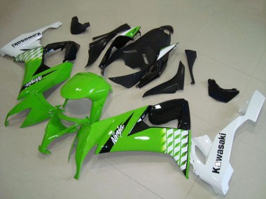 Purchase 2008-2010 Kawasaki ZX10R Motorcycle Fairings - White Green Glossy Black Canada