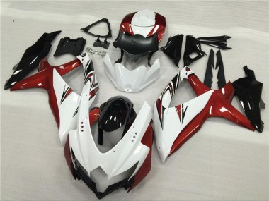 Purchase 2008-2010 Suzuki GSXR 600/750 Motorcycle Fairings - White Red Glossy Black Canada