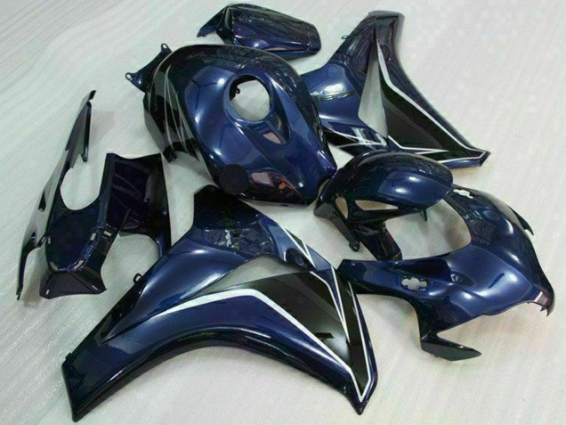 2008-2011 Honda CBR1000RR Motorcycle Fairings - Dark Blue Glossy Black Canada