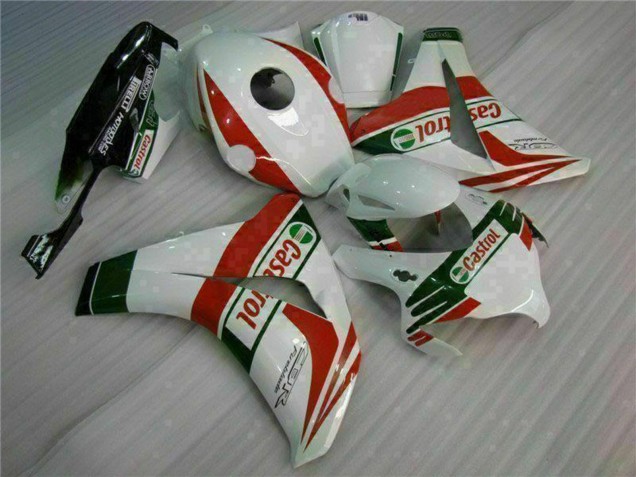 2008-2011 Honda CBR1000RR Motorcycle Fairings - White Red Green Castrol Canada