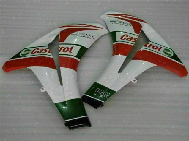 2008-2011 Honda CBR1000RR Motorcycle Fairings - White Red Green Castrol Canada