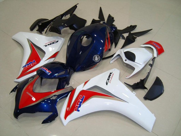 2008-2011 Honda CBR1000RR Motorcycle Fairings - White Red Blue HRC Canada