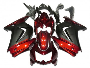 Purchase 2008-2012 Kawasaki EX250 Motorcycle Fairings - Red Matte Black Canada