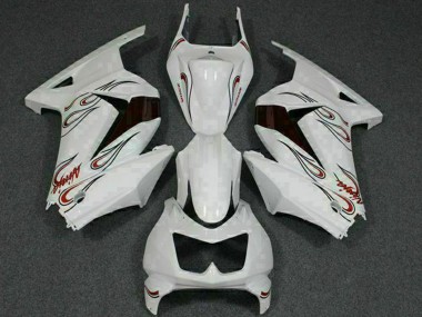 Purchase 2008-2012 Kawasaki EX250 Motorcycle Fairings - White Red Canada