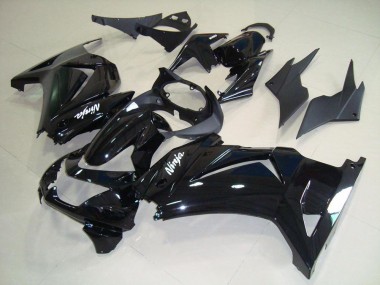 Purchase 2008-2012 Kawasaki ZX250R Motorcycle Fairings - Glossy Black White Ninja Canada