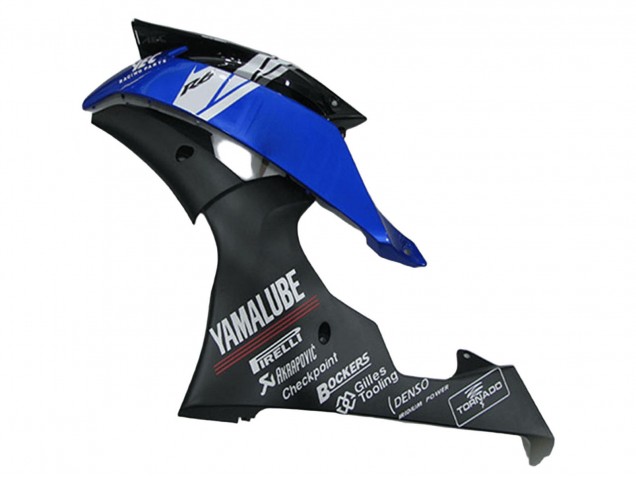 2008-2016 Yamaha YZF R6 Motorcycle Fairings - White Blue Matte Black Yamalube Canada