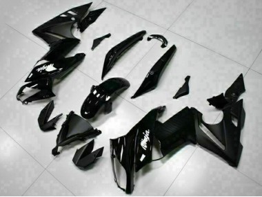 Purchase 2009-2011 Kawasaki EX650 Motorcycle Fairings - Glossy Black White Decal Canada