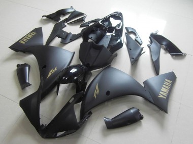 Purchase 2009-2011 Yamaha YZF R1 Motorcycle Fairings - Glossy Black Matte Black Gold Decals Canada