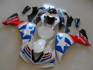 Purchase 2009-2011 Yamaha YZF R1 Motorcycle Fairings - White Blue Red Black Ducati Star Style Canada
