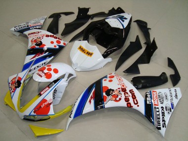 Purchase 2009-2011 Yamaha YZF R1 Motorcycle Fairings - White Red Yellow Black Pepe Phone Dark Dog Canada