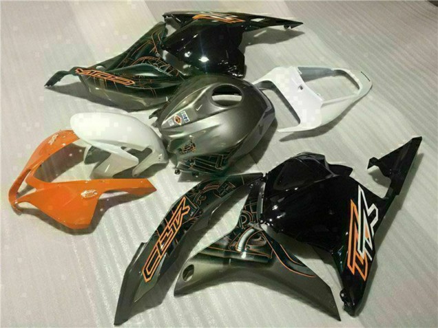 2009-2012 Honda CBR600RR Motorcycle Fairings - White Orange Glossy Black Canada