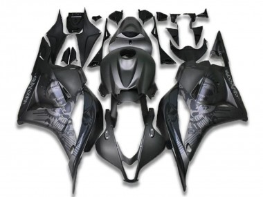 Purchase 2009-2012 Honda CBR600RR Motorcycle Fairings - Black Grey Skull Canada