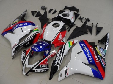 Purchase 2009-2012 Honda CBR600RR Motorcycle Fairings - White Red Blue Glossy Black EuroBet Lee Star Canada
