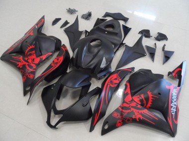 Purchase 2009-2012 Honda CBR600RR Motorcycle Fairings - Matte Black Red Skull Canada