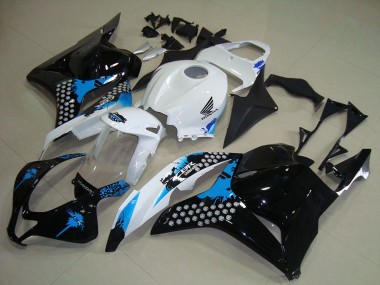 Purchase 2009-2012 Honda CBR600RR Motorcycle Fairings Kits - White Blue Glossy Black Canada