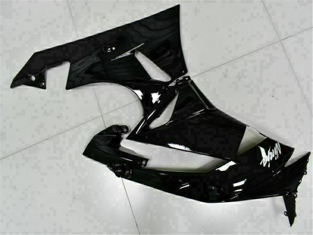 2009-2012 Kawasaki ZX6R Motorcycle Fairings - Glossy Black White Ninja Canada