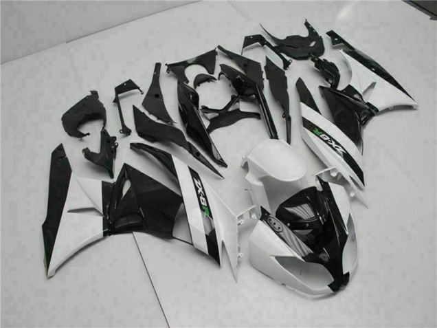 2009-2012 Kawasaki ZX6R Motorcycle Fairings - Glossy Black White Canada