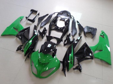 Purchase 2009-2012 Kawasaki ZX6R Motorcycle Fairing - Green Glossy Black Canada