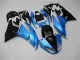 2009-2012 Kawasaki ZX6R Motorcycle Fairings - Light Blue Glossy Black Canada