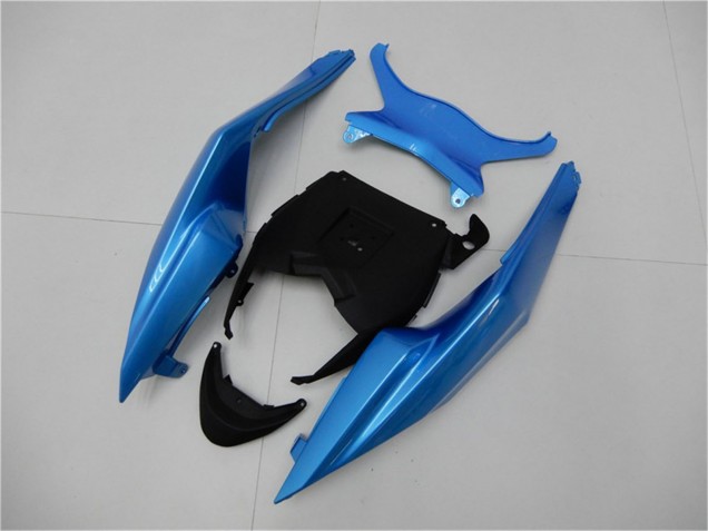 2009-2012 Kawasaki ZX6R Motorcycle Fairings - Light Blue Glossy Black Canada