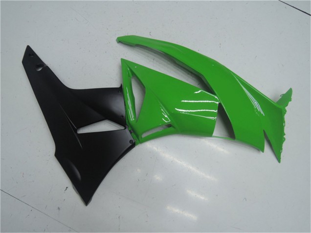 2009-2012 Kawasaki ZX6R Motorcycle Fairing Kits - Green Glossy Black Canada