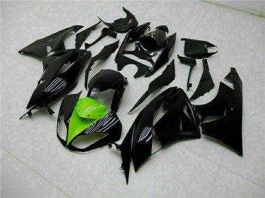 Purchase 2009-2012 Kawasaki ZX6R Motorcycle Fairings - Glossy Black Green Canada