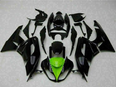 Purchase 2009-2012 Kawasaki ZX6R Motorcycle Fairings - Glossy Black Green Canada