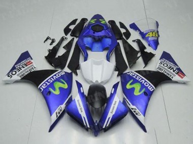 Purchase 2012-2014 Yamaha YZF R1 Motorcycle Fairings - Blue White Black Green MoviStar Yamalube ENEOS Canada