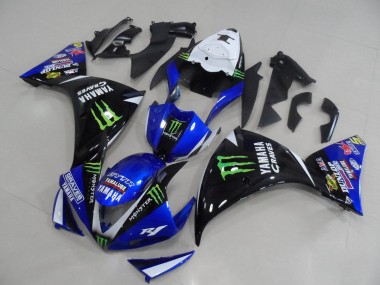Purchase 2012-2014 Yamaha YZF R1 Motorcycle Fairings - White Blue Glossy Black Green Graves Yamalube Monster Canada
