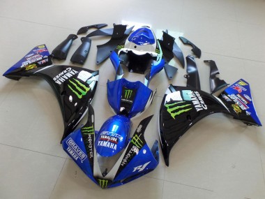 Purchase 2012-2014 Yamaha YZF R1 Motorcycle Fairings - Blue White Glossy Black Green Graves Yamalube Monster Canada