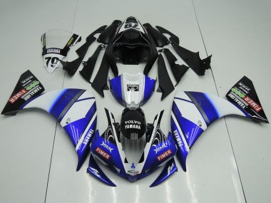 Purchase 2012-2014 Yamaha YZF R1 Motorcycle Fairings - White Blue Glossy Black Volvo Fimer Yamalube Canada