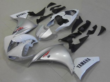 Purchase 2012-2014 Yamaha YZF R1 Motorcycle Fairings - White Silver Canada