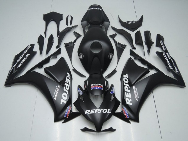 2012-2016 Honda CBR1000RR Motorcycle Fairings - Matte Black White Repsol HRC Canada