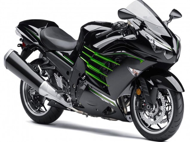 2012-2024 Kawasaki ZX14R ZZR1400 Motorcycle Fairings - Glossy Black Matte Black Green Canada
