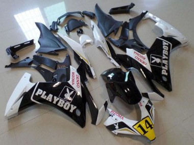 Purchase 2013-2015 Honda CBR500R Motorcycle Fairings - White Yellow Glossy Black Playboy 14 Canada
