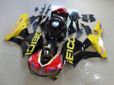 Purchase 2013-2023 Honda CBR600RR Motorcycle Fairings - Yellow Red Glossy Black Geico Canada