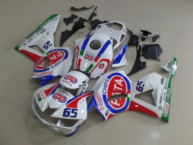 Purchase 2013-2023 Honda CBR600RR Motorcycle Fairings - White Red Blue Pata 65 Canada