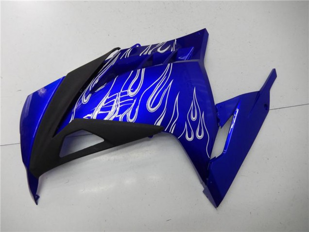 2013-2017 Kawasaki Ninja 300 EX300R Motorcycle Fairings - Blue Black White Flame Canada