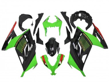 Purchase 2013-2024 Kawasaki Ninja 300 EX300R Motorcycle Fairings - Green Red Black Honeycomb Canada