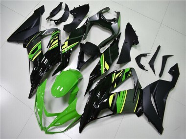 Purchase 2013-2018 Kawasaki ZX6R Motorcycle Fairings - Green Yellow Glossy Black Matte Black Canada