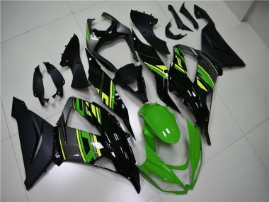 Purchase 2013-2018 Kawasaki ZX6R Motorcycle Fairings - Green Yellow Glossy Black Matte Black Canada