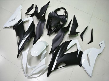 Purchase 2013-2018 Kawasaki ZX6R Abs Fairings - White Matte Black Canada