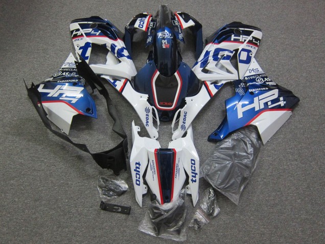 2015-2016 BMW S1000RR Motorcycle Fairings - White Red Blue HP Tyco Canada